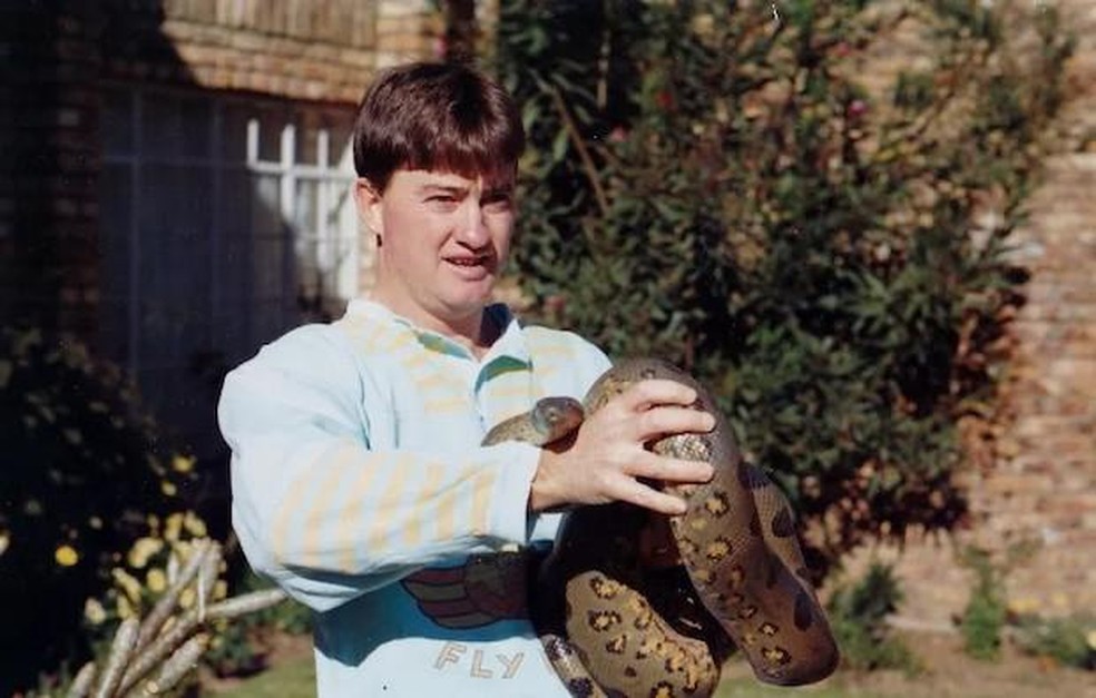 Em Joanesburgo, na África do Sul, vive a cobra mais velha do mundo, com 38 anos — Foto: ( GWR/ Reprodução)