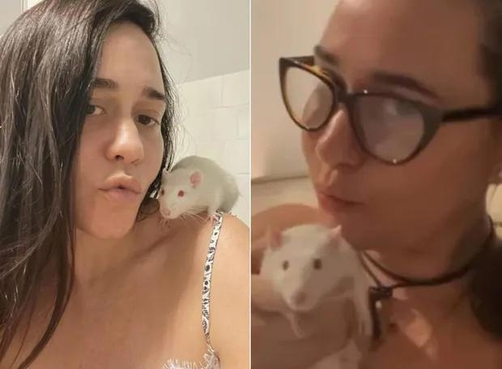 Alessandra Negrini é tutora de dois ratos — Foto: ( Instagram/ @alessandranegrini/ Reprodução)