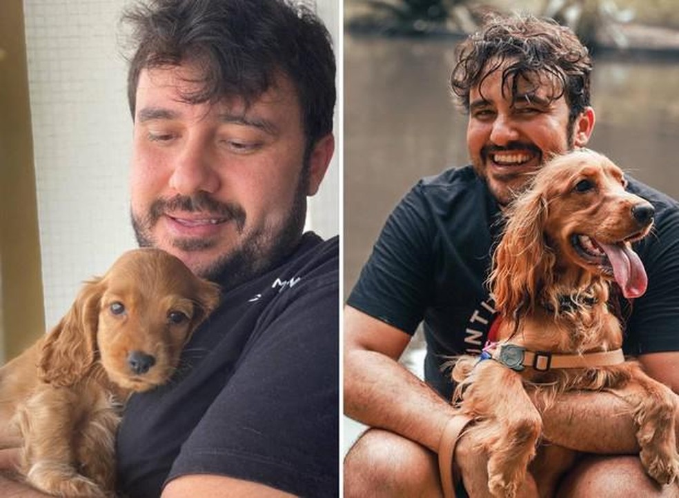 Thardelly Lima e seu cachorro, Rubacão — Foto: ( Instagram/ @thardellylima/ Reprodução)