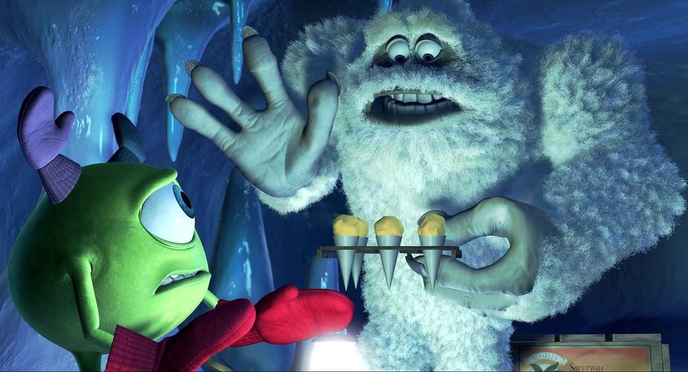 O Adorável Monstro das Neves da animação 'Monstros S.A.' — Foto: Pixar/ Reprodução