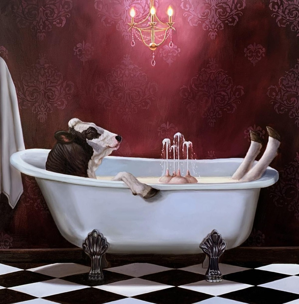 Obra "Milk Bath" da artista Lucia Heffernan — Foto: ( Lucia Heffernan/ Divulgação )