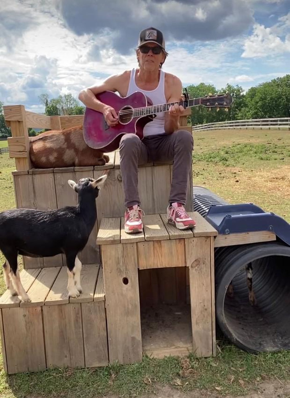 Kevin Bacon canta música da Beyoncé para suas cabras | Comportamento ...